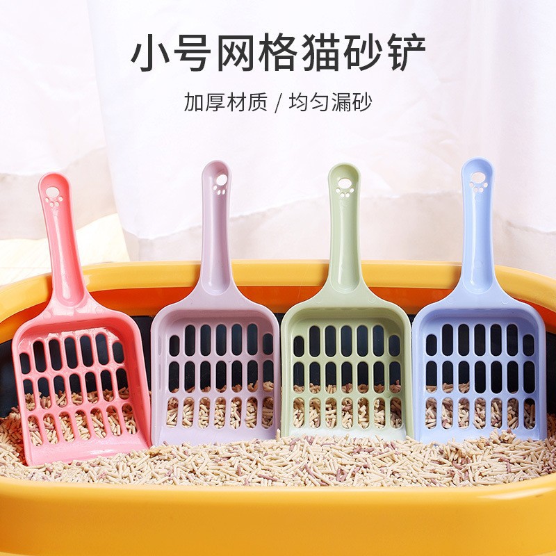 Pala de arena de plástico para gatos al por mayor, pala de mierda para gatos, limpieza, recogida de inodoros, suministros para mascotas, fabricantes duraderos, pala de arena para gatos, artefacto