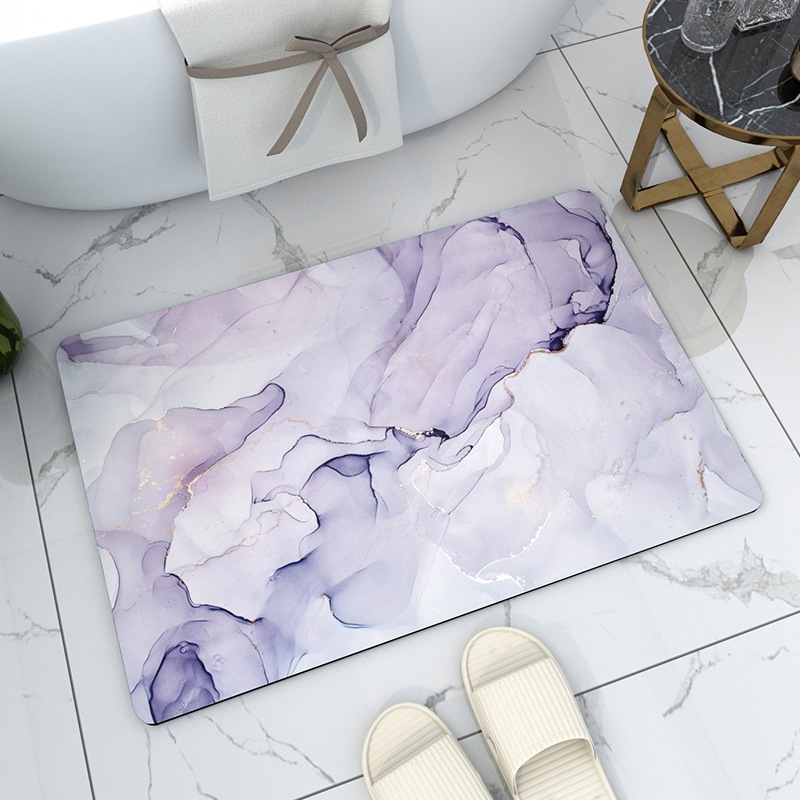 Alfombra de piso absorbente de baño de mármol antideslizante de secado rápido alfombra de piso alfombra de baño