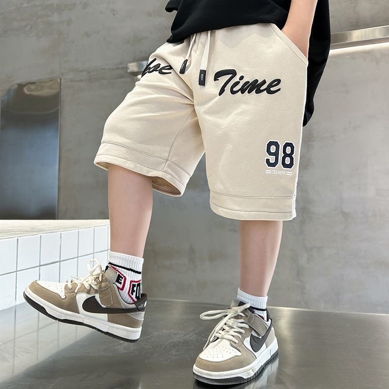 Children's summer pants and shorts for boys, 2026 new style, for medium and large children, thin style, summer sports pants, trendy.