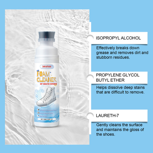 Jakehoe Clean Foam Sneaker Cleaner, Portable, Water-Free Shoe Cleaner for White Sneakers