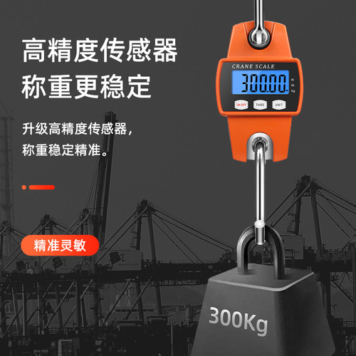 Electronic scale hook cargo scale commercial crane scale precision driving electronic scale commercial pull scale 300kg electronic crane scale