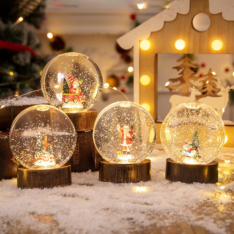 Christmas Decorations, Luminous Crystal Balls, Christmas Night Lights, Small Wind Lanterns, Creative Christmas Gifts, Scene Decorations