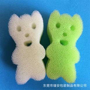 Processing and Customization of Household Kitchen Absorbent Cleaning Sponge Wipe Red, White and Yellow Cartoon Double-Sided Durable Water Filter Sponge Wipe