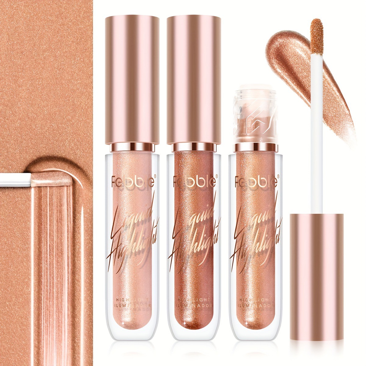 USHAS cross-border spot FS293A líquido de alto brillo reparación lagrimal gusano de seda acostado para iluminar el color líquido de reparación natural tridimensional