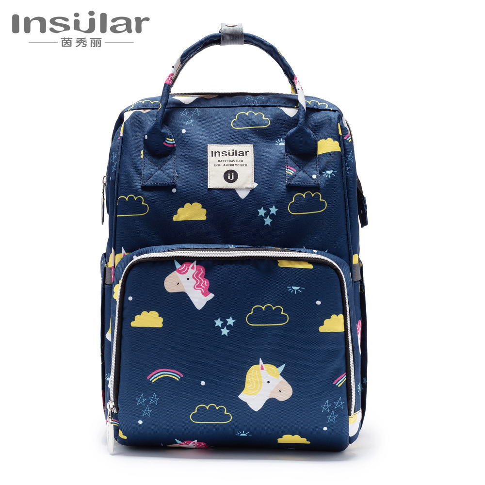 Cross-border large-capacity waterproof portable backpack mommy bag multi-functional backpack mother and baby outing backpack