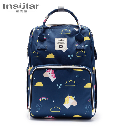 Cross-border large-capacity waterproof portable backpack mommy bag multi-functional backpack mother and baby outing backpack