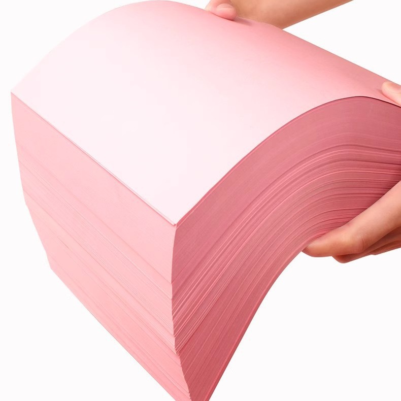 핑크 A4 인쇄용지 핑크 A4 용지 80G 컬러 복사지 A5 핑크 용지 70G 도매 사무용품 컬러