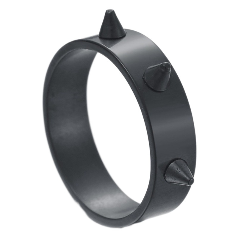 Europa y América punk estilo anti-Lobo anillo 3 uñas de defensa de emergencia anillo 6mm galvanizado hombres y mujeres pareja joyería