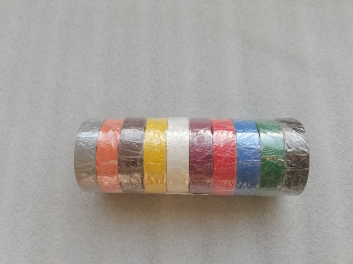 Cinta eléctrica de PVC ignífuga eléctrica resistente a la humedad resistente al frío resistente a altas temperaturas cinta aislante eléctrica súper pegajosa multicolor