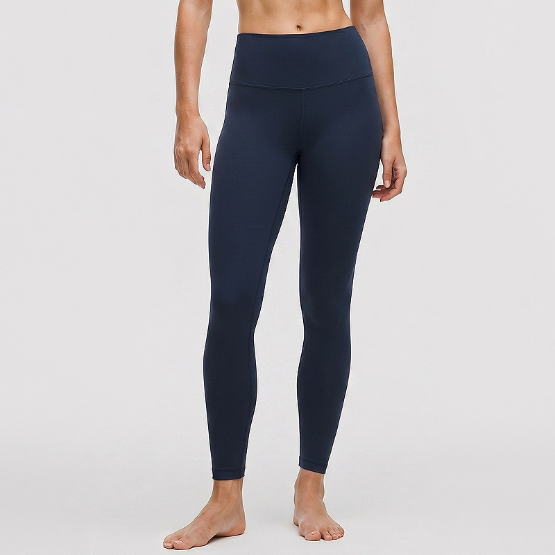 Resistencia media Lulu Pantalones deportivos de cintura alta desnudos para mujeres 24 "Pantalones de fitness molido absorbientes y transpirables