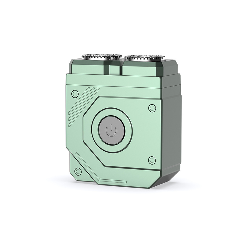 新型黒銀色電動ミニシェーバー ポータブル回転式カッター 全身水洗い可能電動シェーバー