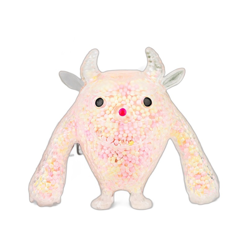 Amazon transfronterizo nuevo producto pequeño monstruo espuma partículas de descompresión amasar música divertida fábrica de juguetes de descompresión al por mayor