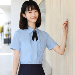 半袖シャツ気質作業服企業工服夏カジュアルファッション職業婦人服シャツ刺繍ロゴ