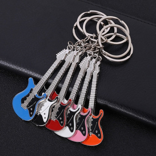 Wholesale Manufacturer of Guitar Keychain Accessories Creative Advertising Promotional Gift Event Gift Guitar Keychain