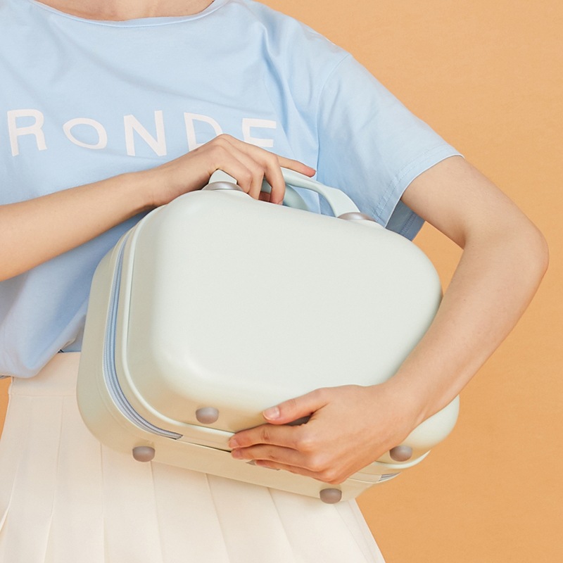 Bolsa de cosméticos de viaje portátil bolso de la caja de la carretilla de las mujeres puede cubrir el equipaje de la carretilla del bolso de las mujeres caso cosmético portátil