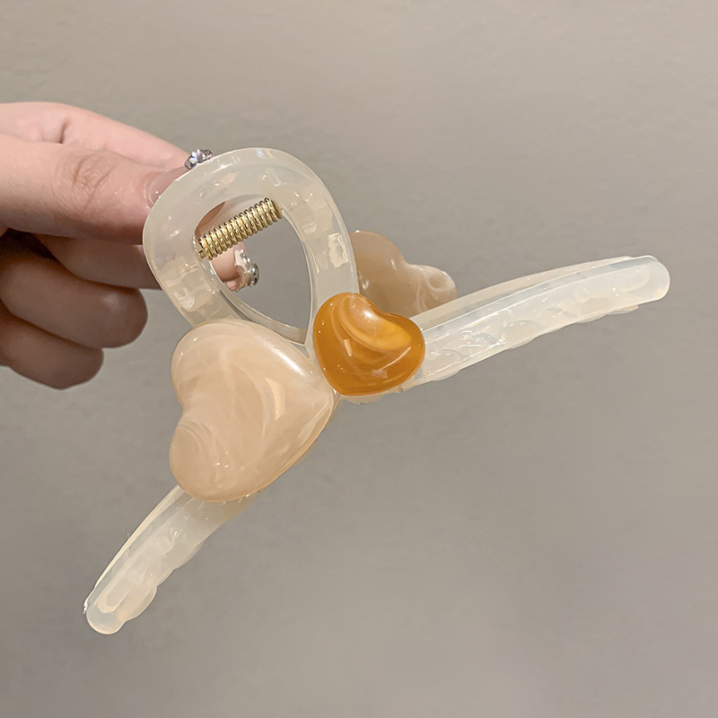 大号撞色发抓春季鲨鱼夹显发量高颜值森系发夹多巴胺儿童轻奢抓夹|undefined