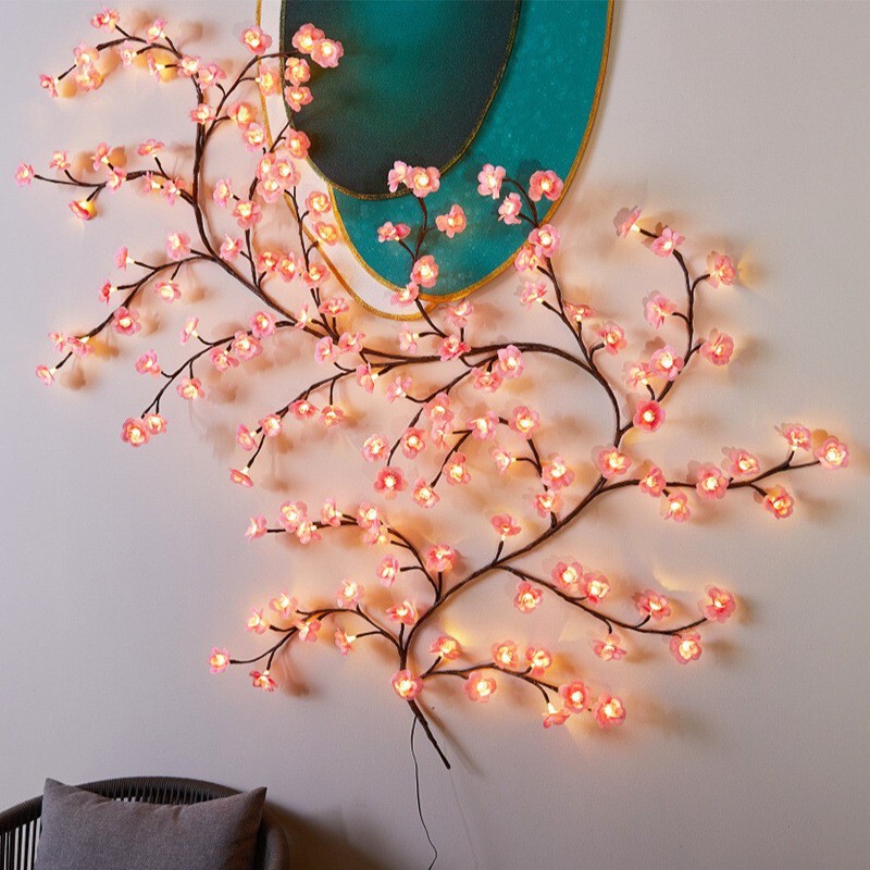 New LED shapeable vine light for posing with leaves, butterflies, and flowers, home decoration wall-mounted romantic ambiance light New LED shapeable vine light for posing with leaves, butterflies, and flowers, home decoration wall-mounted romantic ambiance light