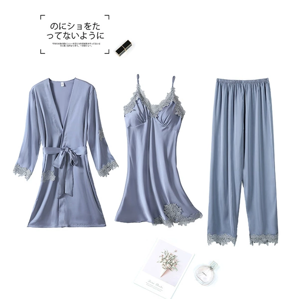 Forging Silk Three Sets-Elegant Gray Water-soluble Flower