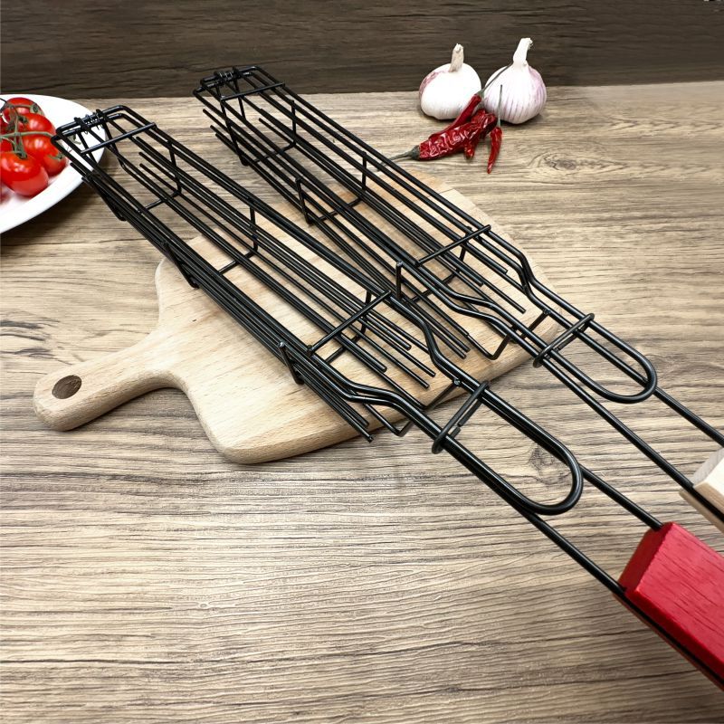 Cross-border barbecue grill grill net outdoor barbecue cage BBQ barbecue picnic non-stick coating grill kitchen grill net 2