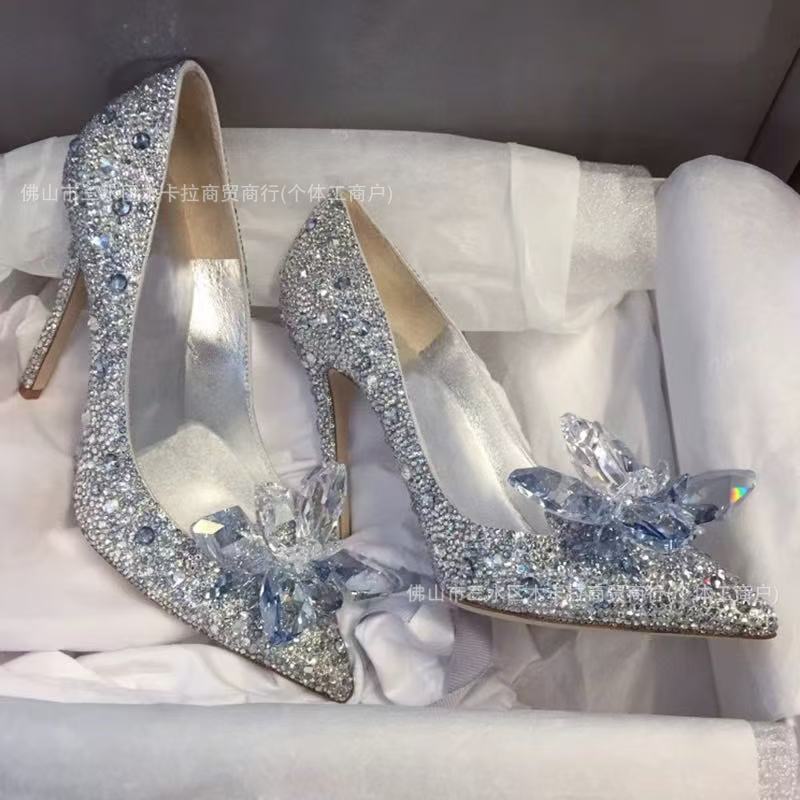 Pointed-toe high heels, women’s evening shoes, stiletto heels, crystal-embellished shoes, wedding shoes for brides, main wedding dress shoes, 2026 new style Pointed-toe high heels, women’s evening shoes, stiletto heels, crystal-embellished shoes, wedding shoes for brides, main wedding dress shoes, 2026 new style