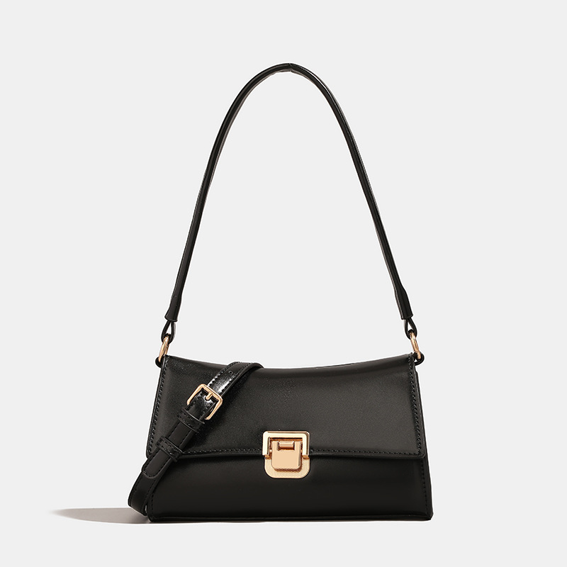 Hong Kong Style Retro Minimalist Baguette Underarm Bag 2025 New Niche Design Luxury Single Shoulder Crossbody Bag - Thumbnail 6