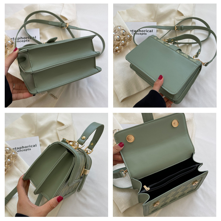 Niche Design Sense Handbag Bag Female 2023 New Rhombus all-match Small square bag high-grade texture one-shoulder Messenger bag_voghion.com