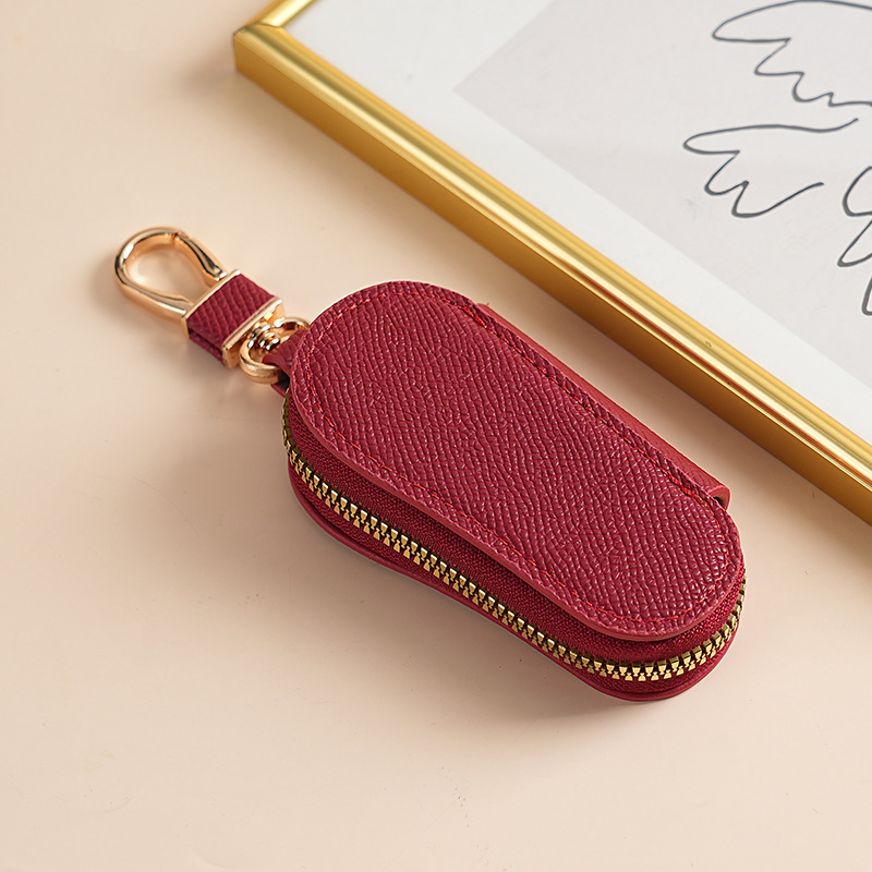 Bolsa de llaves pu transfronterizas para hombres de color sólido estilo coreano para hombres y mujeres bolsas de llaves de automóviles universales