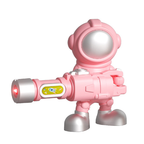 Cross-border new product electric spray astronaut toy spray gun children's fun luminous music gift for boys and girls