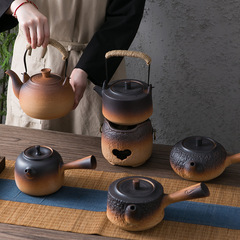 Bulk home cooking teapot earthenware teapot ceramic boiling teapot kiln change teapot open flame bail teapot side handle teapot