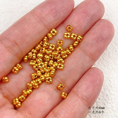 Spacer Beads for Handmade Beading — Zərgərlik ara hissələri - 4mm-persimmon-beads-price-per-gram-about-6-pieces-per-gram