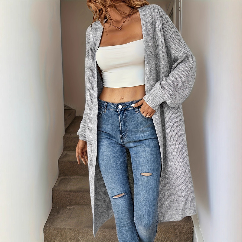 European and American Casual Versatile Long Cardigan Sweater, Versatile Casual Jacket, Popular Cross-Border Women's Jacket European and American Casual Versatile Long Cardigan Sweater, Versatile Casual Jacket, Popular Cross-Border Women's Jacket