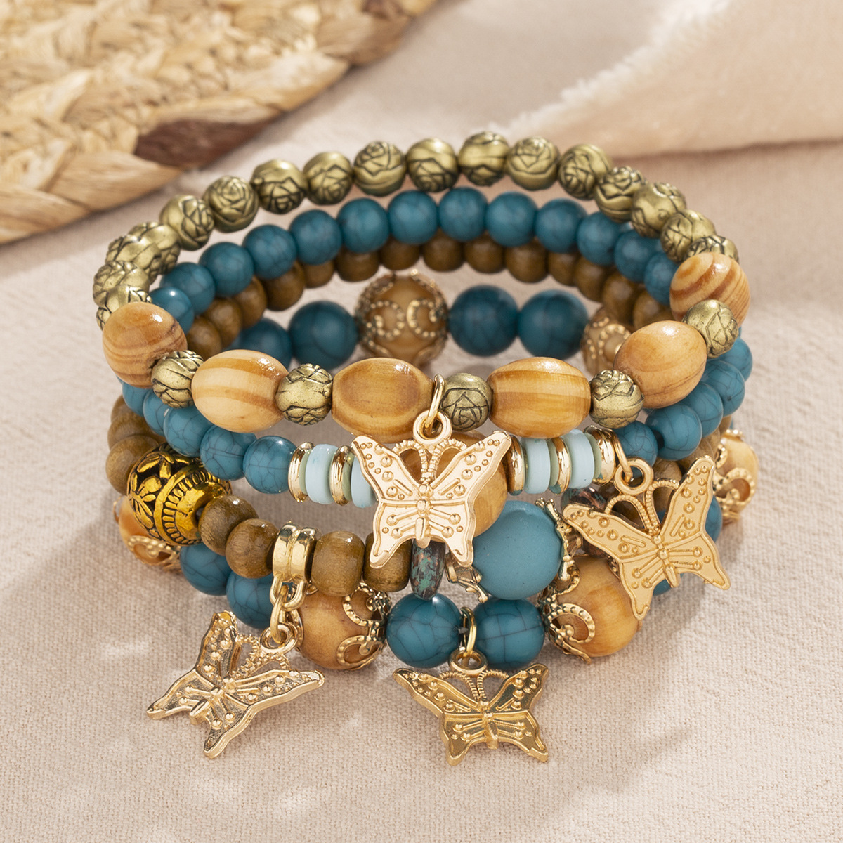 Vintage Style Butterfly Alloy Wholesale Bracelets display picture 8