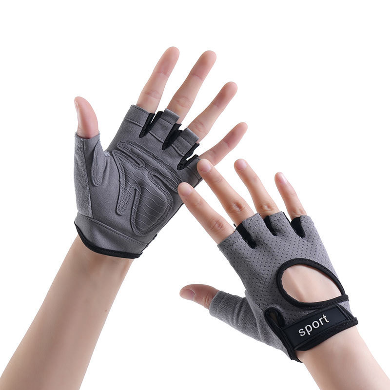 Guantes de acondicionamiento de verano para hombres y mujeres con medio dedo de ciclismo deportivo resistente al desgaste de yoga dinámico dispositivo de ciclismo de entrenamiento antideslizante transpirable