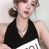 Small design necklace, advanced universal brand summer pendant hip-hop style, chain for key bag , trend of season, light luxury style