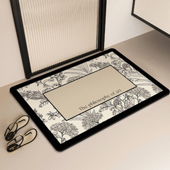 American Retro Bathroom Mat Entrance Sanitation Anti-slip Foot Pad Diatomaceous Earth Water-absorbent Home Mat Speed Dry Door Mat