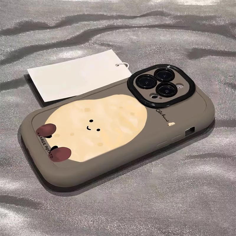 大きなジャガイモ1個で12個のリンゴ、16promax、iPhone15plus/13、保護ケース17/14に対応します。|undefined