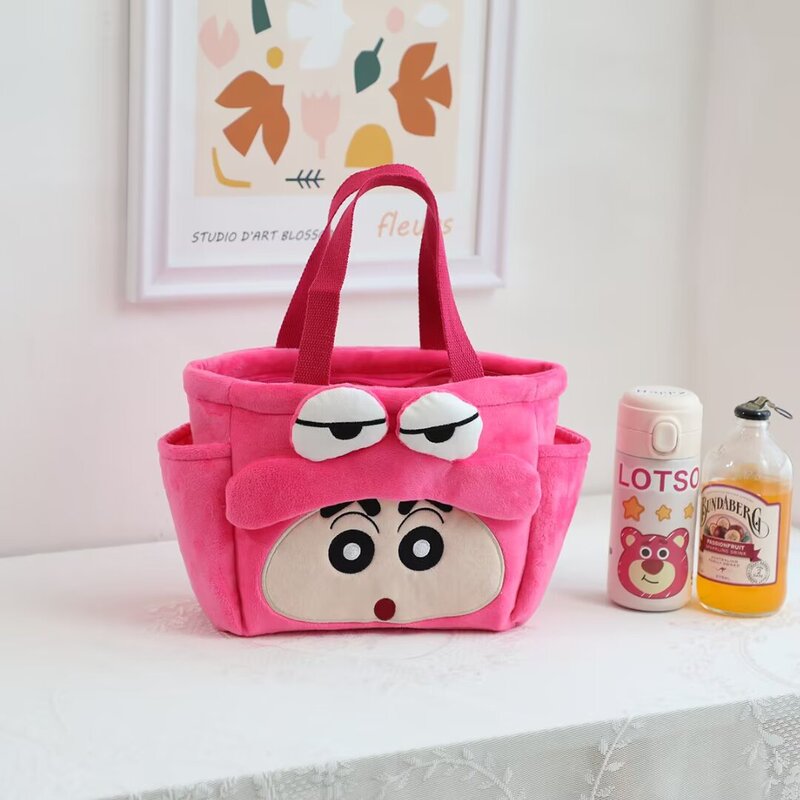 Cartoon Hand Lunch Box Bag Large Capacity Lunch Bag Casual Mummy Bag Thickened Handbag Portable Lunch Storage Bag