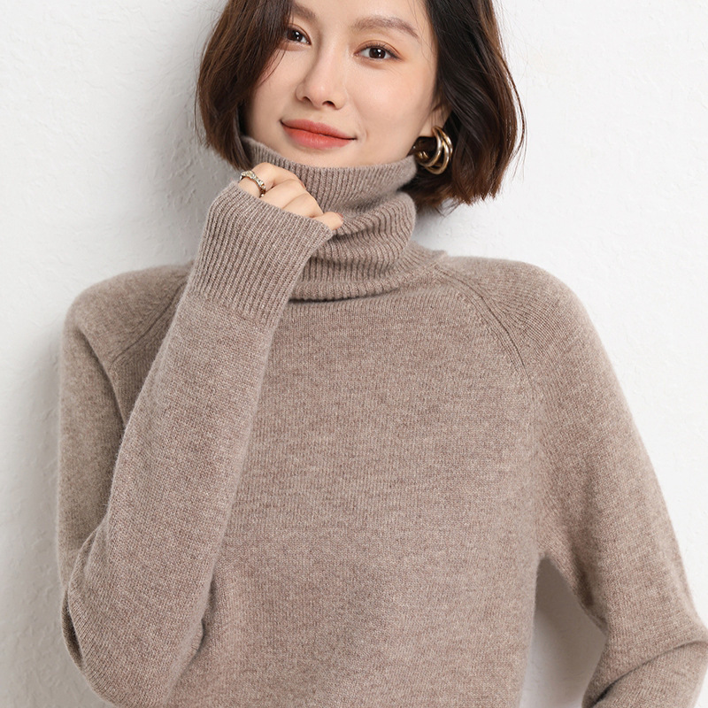 2026 Autumn/Winter Women's Turtleneck Sweater Knitted High-Neck Fleece Base Shirt for Women Export Wholesale Dropshipping