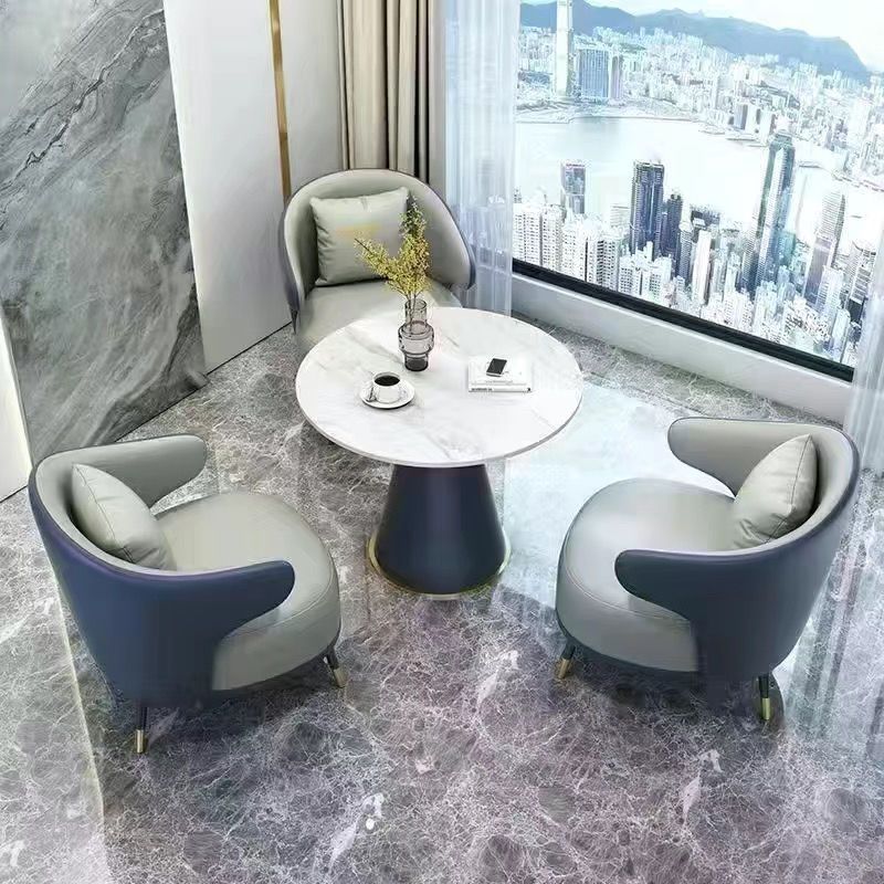 Sofá individual mesa de té combinación de ventas balcón ocio hotel de negocios salón de belleza recepción sofá mesa de negociación