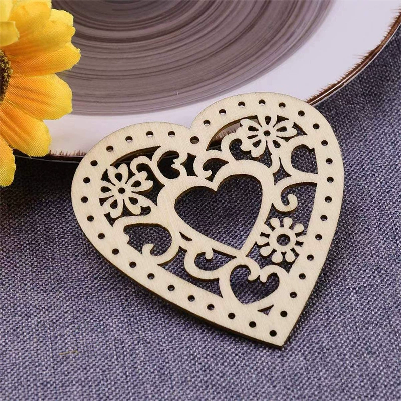 Retro design decorations from natural wood, painted pendant, simple and elegant design