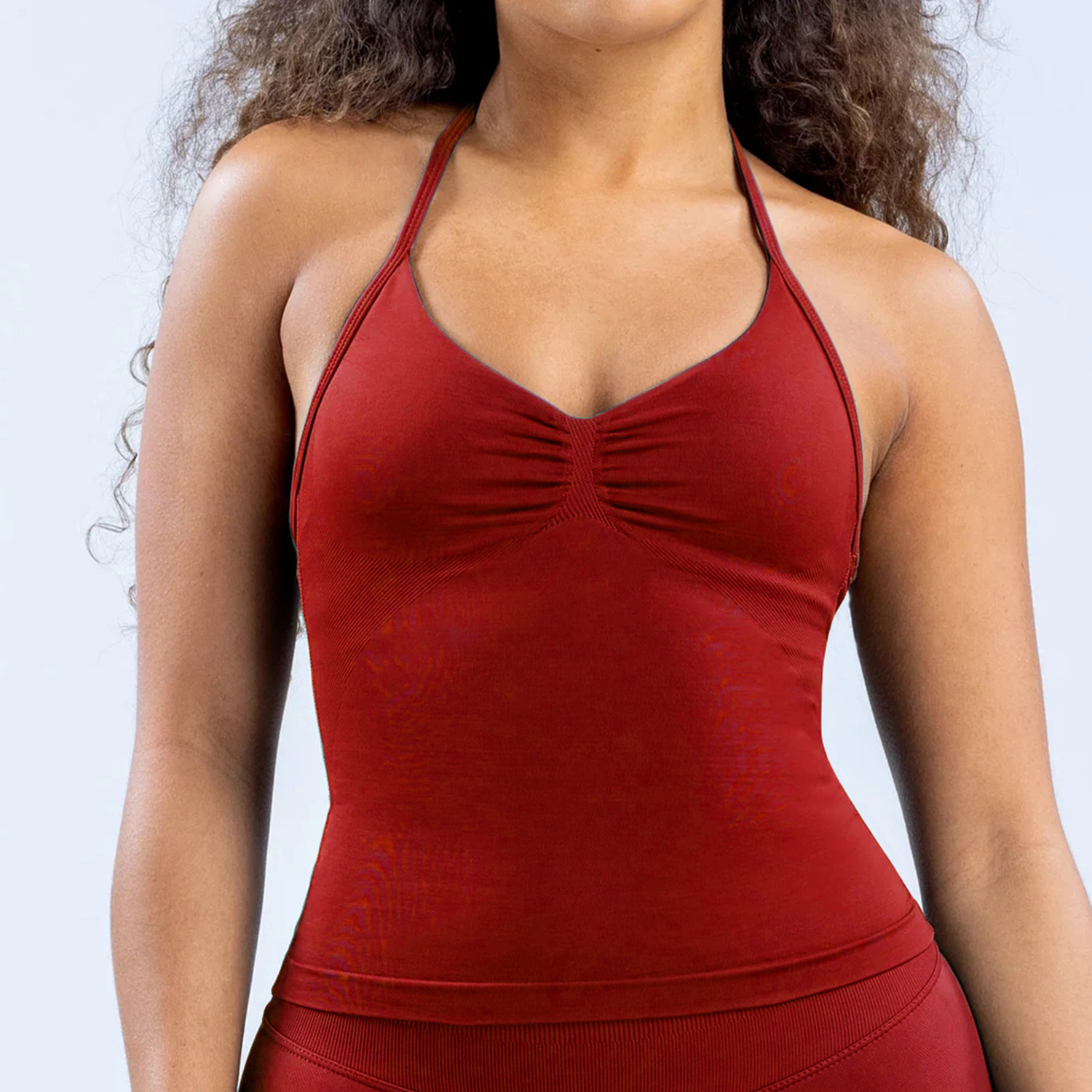 Chaleco halter de yoga sin costuras transfronterizo pantalones de yoga de cadera elásticos altos pantalones de fitness tirantes conjunto de sujetador deportivo