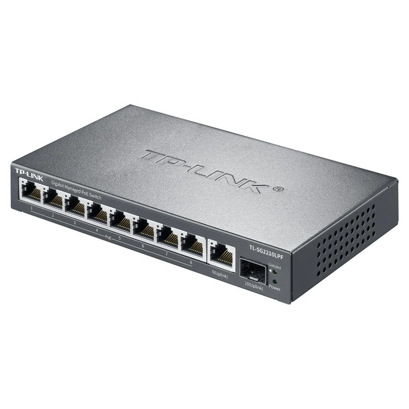 TP-LINK TL-SG2210LPF Полный гигабитный облачный управляемый коммутатор 10 POE питание SC SFP SCA