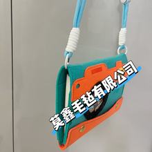 定做A5毛毡笔记本活页A6创意简约按扣旅游文创毛绒书衣手账本定制