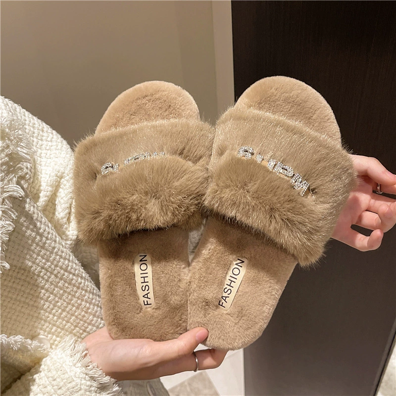 Нежная фея с толстым дном шерстяные тапочки