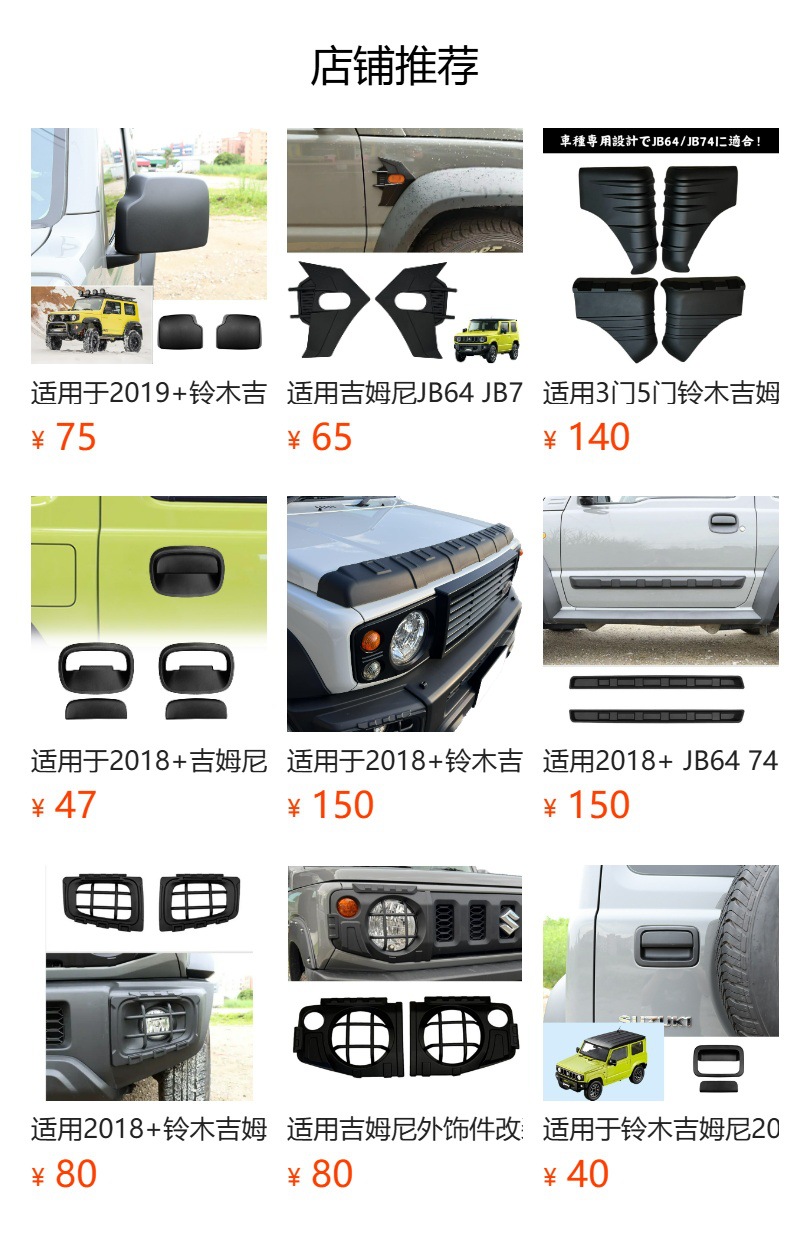 Suitable for 3-Door and 5-Door Suzuki Jimny Jc74 Jb74Xl Modified Black Warrior 3D Fuel Tank Cap Decoration