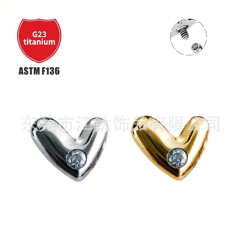 Pointed titanium steel lip stud product view