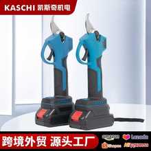 跨境多功能锂电修枝剪外贸园林锂电剪刀家用数显款无线充电剪刀