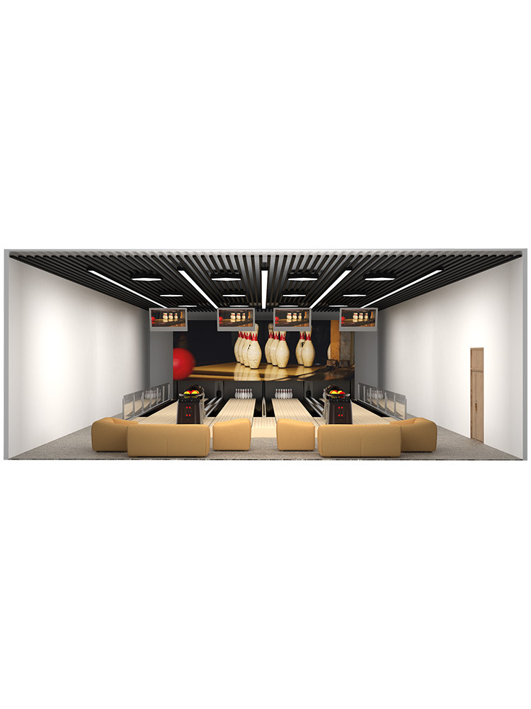Sala de experiencia de bolos analógica interactiva en interiores, entretenimiento comercial a gran escala, ocio y fitness, entrenamiento de equipos deportivos digitales