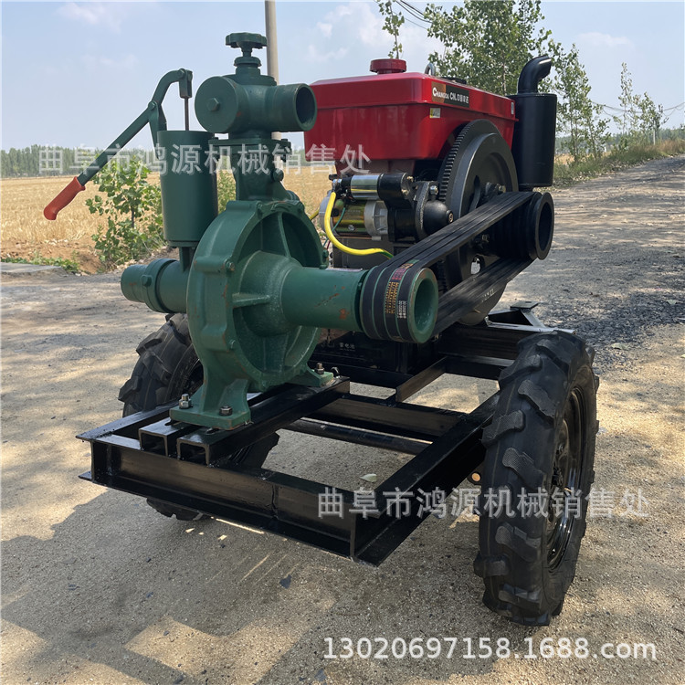 柴油机工程排水抽水泵 8寸柴油混流泵 拖拉机高扬程喷灌泵图片