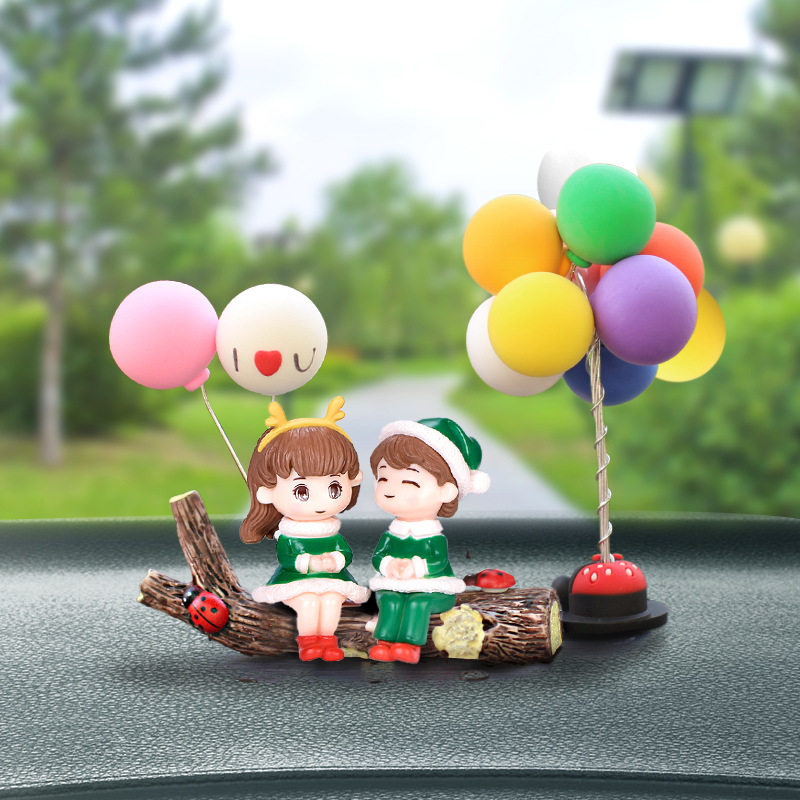 Coche de Navidad Consola central de coche Decoración de pareja linda creativa Decoración de escritorio de muñeca creativa de Navidad transfronteriza